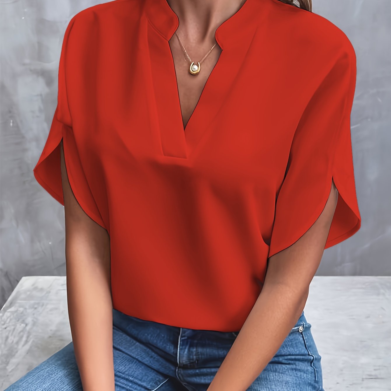 Zandra Blouse | Women’s Lightweight Elegant Blouse with Soft Drape and Classic Collar