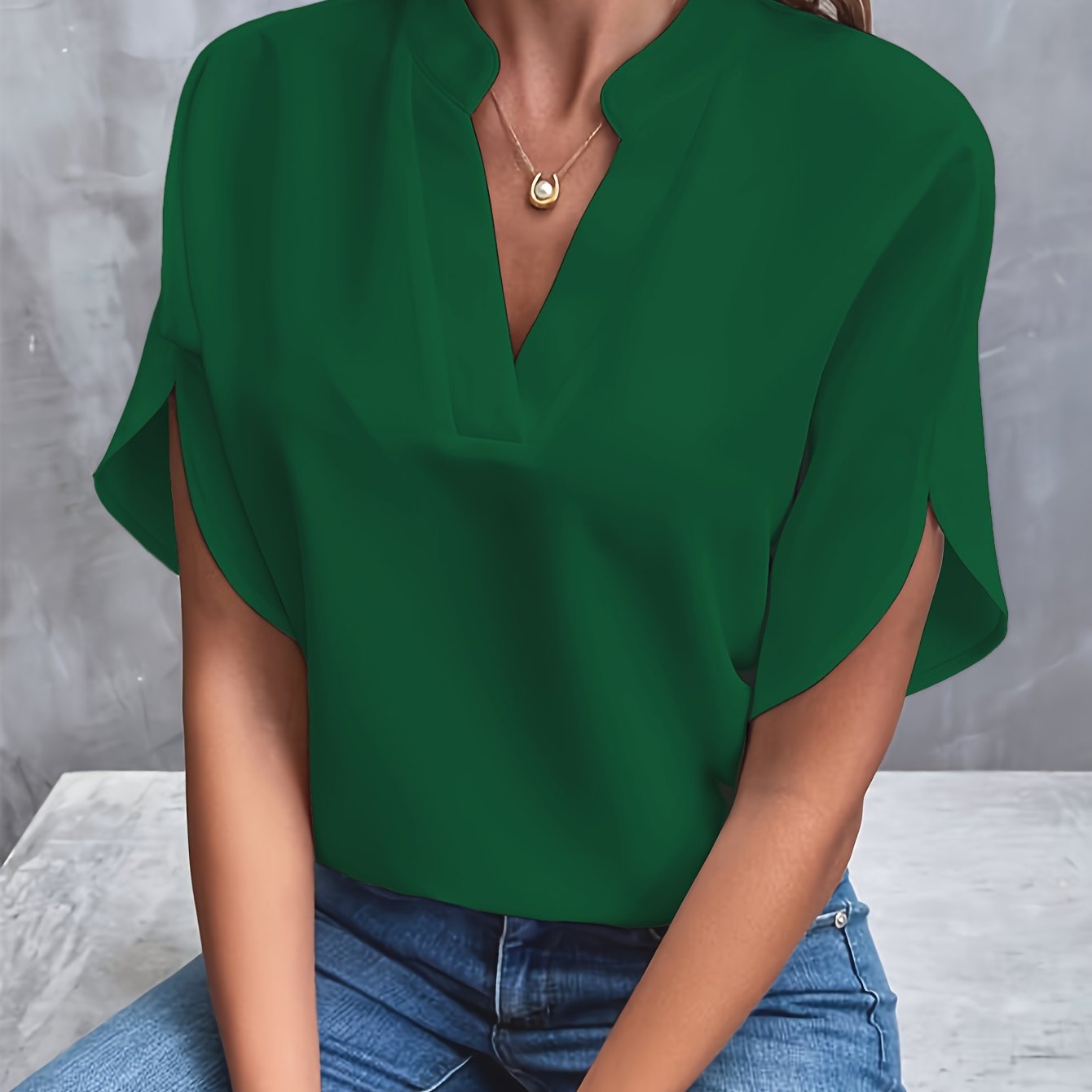 Zandra Blouse | Women’s Lightweight Elegant Blouse with Soft Drape and Classic Collar