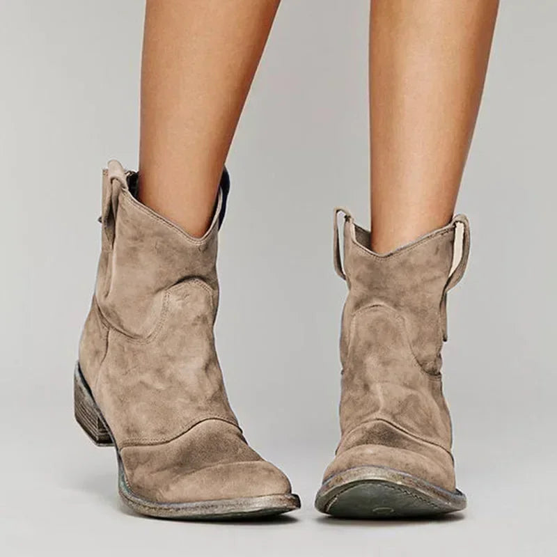 Aileen Ankle Boots | Women’s Vintage Style Ankle Boots with Low Heel