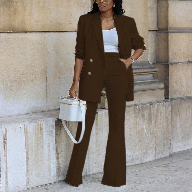 Emery Set | Elegant Blazer and Wide Leg Pants Set