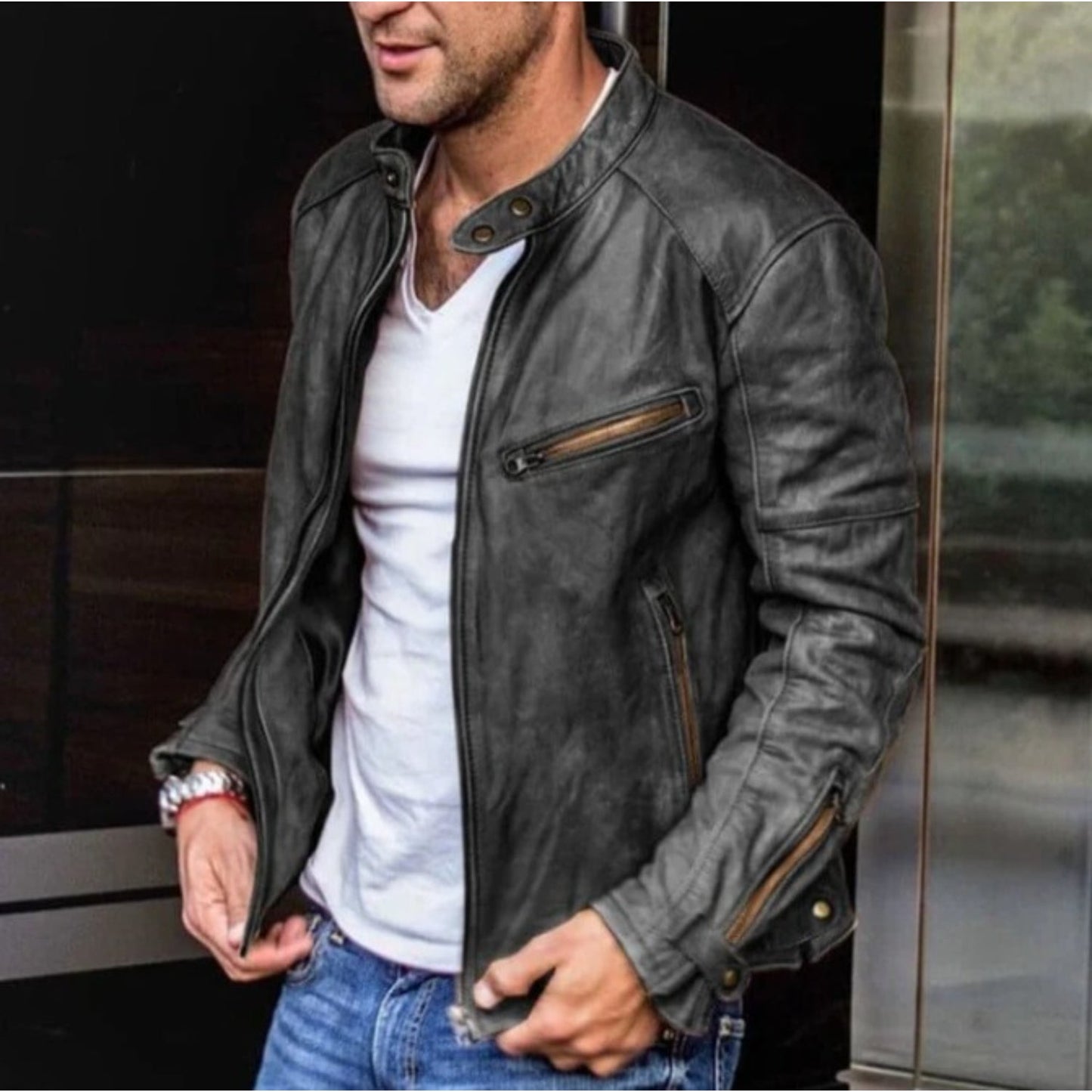 Ferdinand Jacket | Men's Urban Leather Biker Jacket