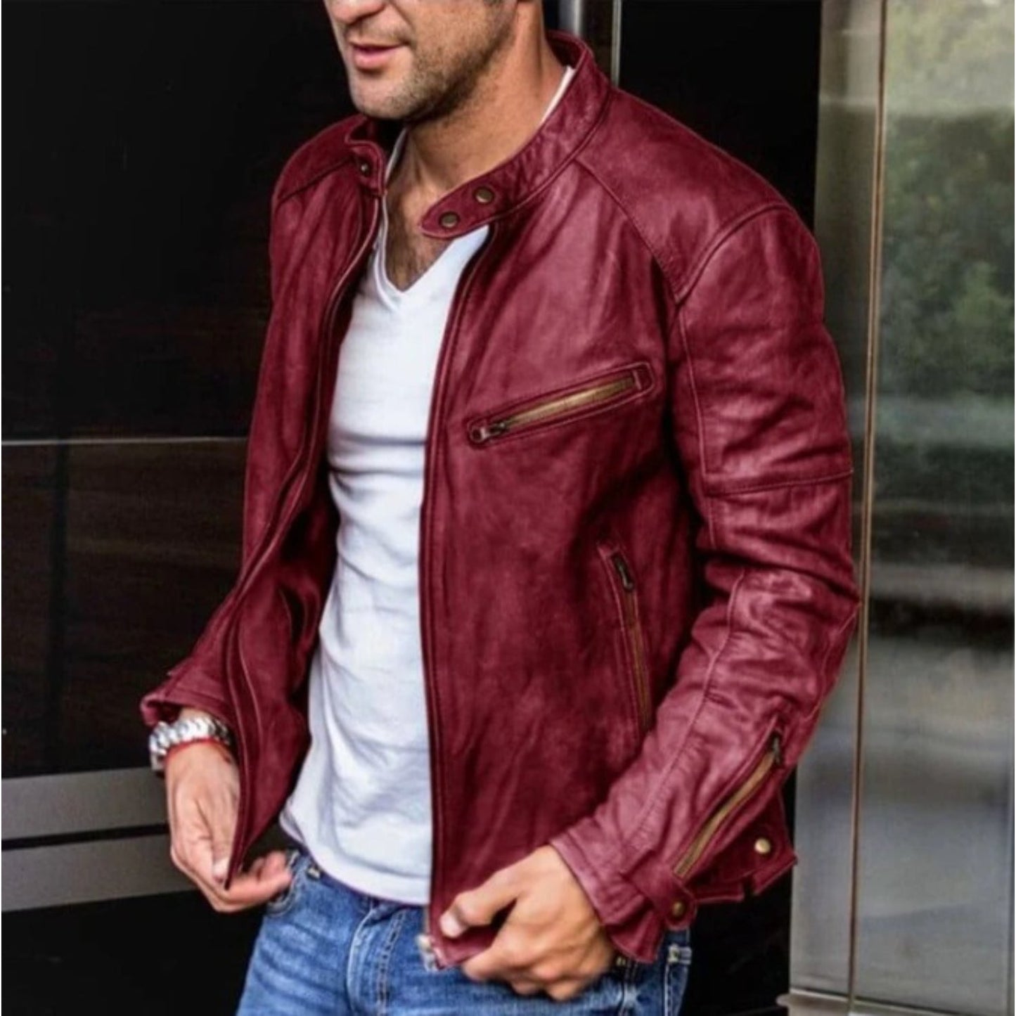 Ferdinand Jacket | Men's Urban Leather Biker Jacket