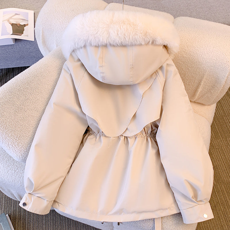 Freja Coat | Elegant Winter Coat with Faux Fur Trim