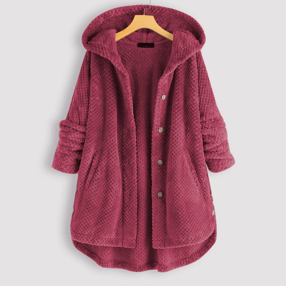 Gwen Jacket | Reversible Fleece Hooded Jacket