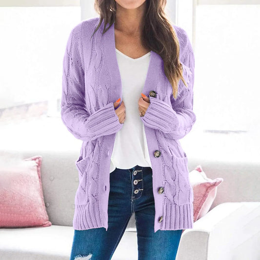 Sally Cardigan | Women’s Autumn Long Knitted Vest