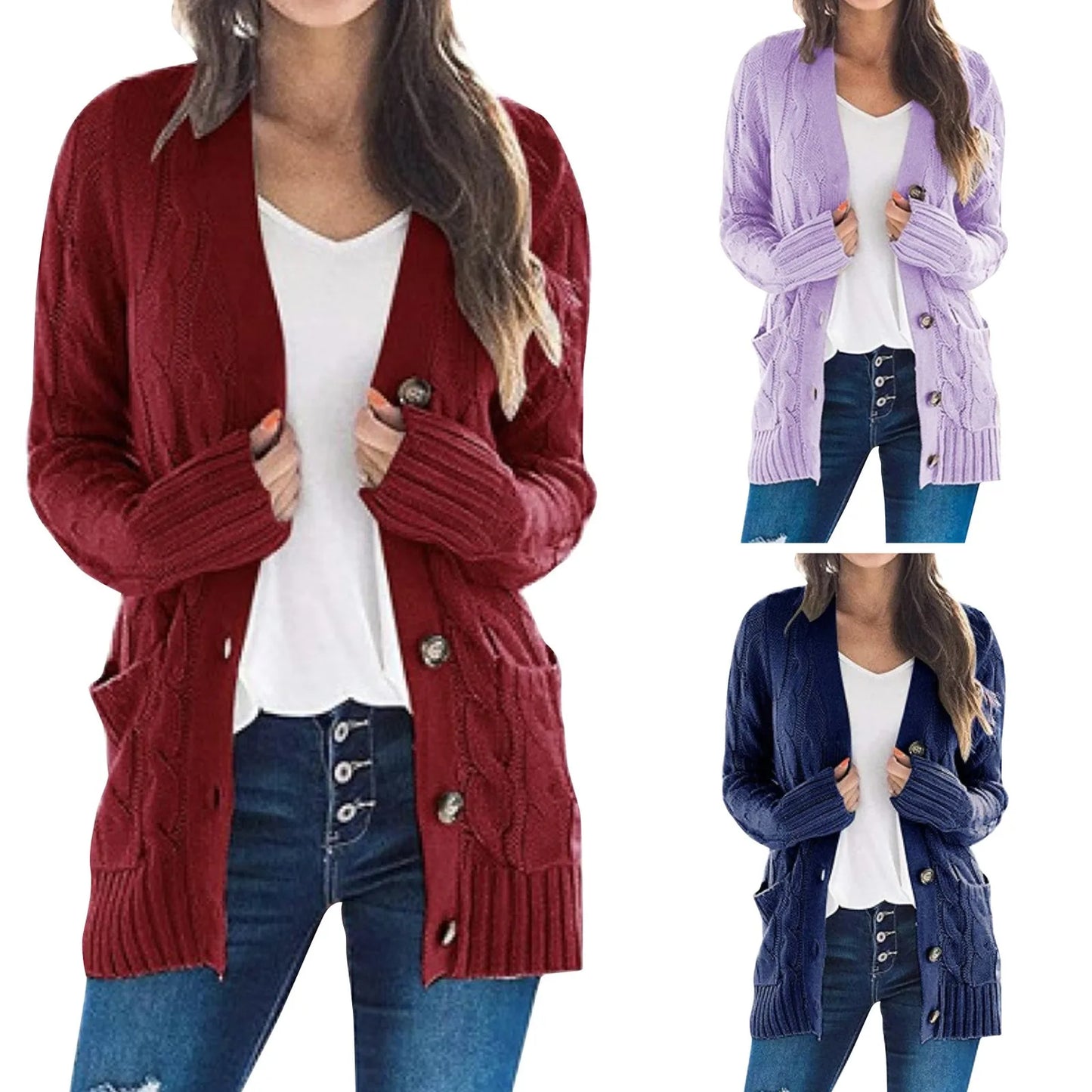 Sally Cardigan | Women’s Autumn Long Knitted Vest