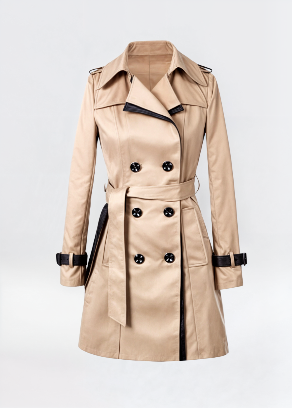 Ragini Trench Coat | Women's Autumn Double-Breasted Trench Coat in Premium Fabric