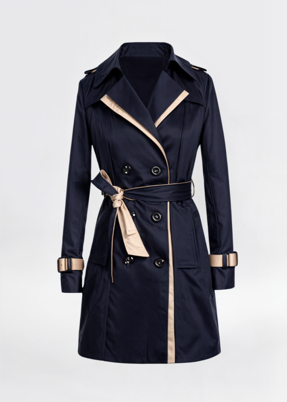 Ragini Trench Coat | Women's Autumn Double-Breasted Trench Coat in Premium Fabric
