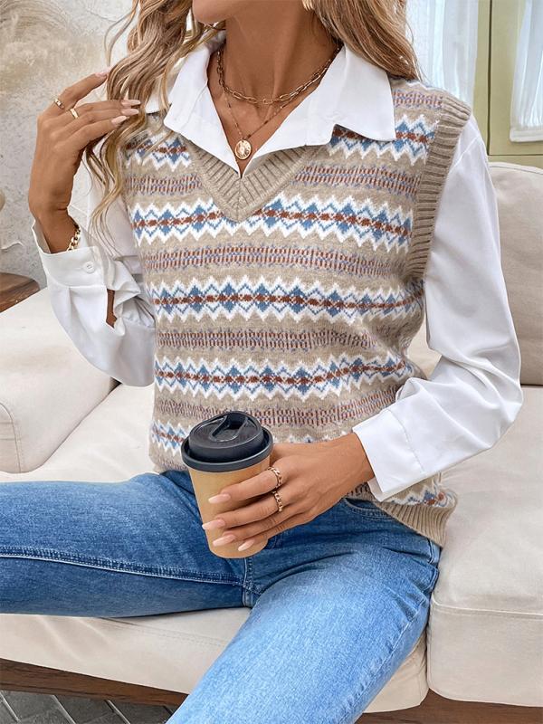 Pocahontas Vest | Women's Autumn Ethnic Style Jacquard Knit Vest