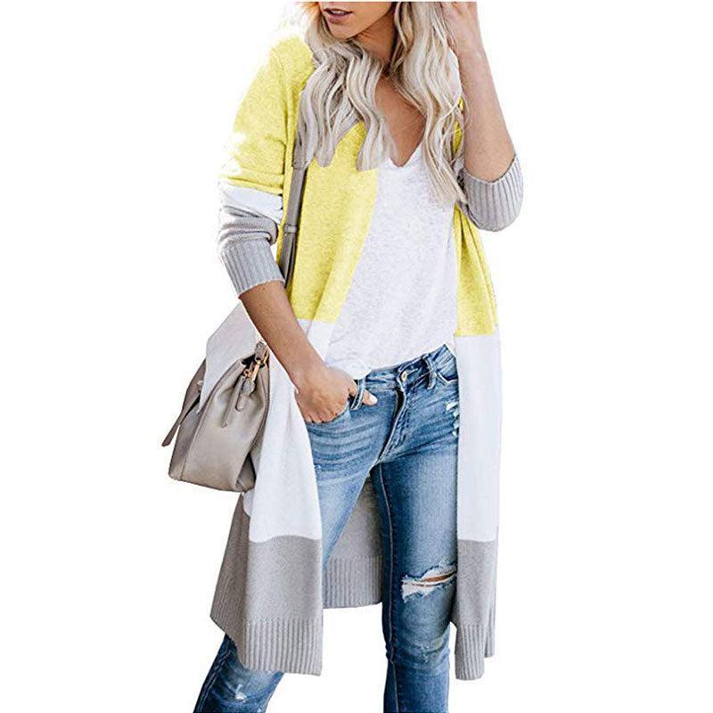 Paola Cardigan | Women's Spring Colour Block Open Front Knit Cardigan