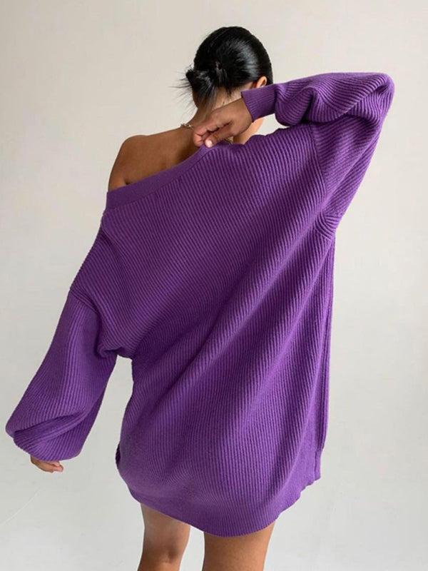 Patsy Cardigan | Women's Autumn Oversized Ribbed Button-Up Knit Cardigan