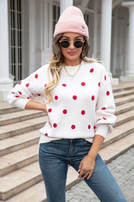 Phyllis Jumper | Women's Winter Polka Dot Knitted Jumper