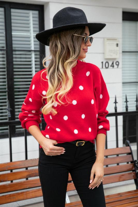 Phyllis Jumper | Women's Winter Polka Dot Knitted Jumper
