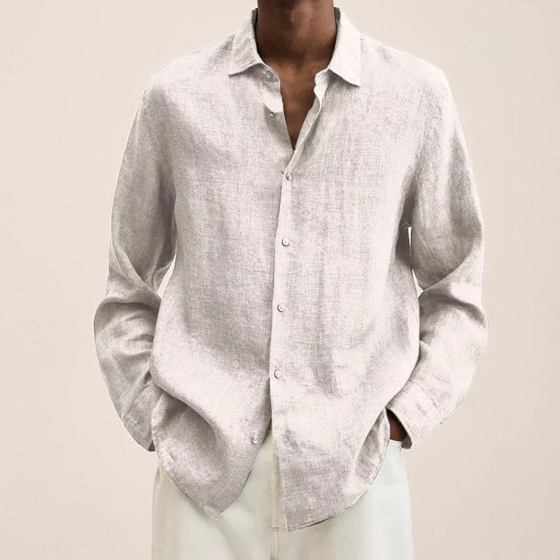Brandon Linen Shirt | Casual Lightweight Men’s Summer Shirt with Collar