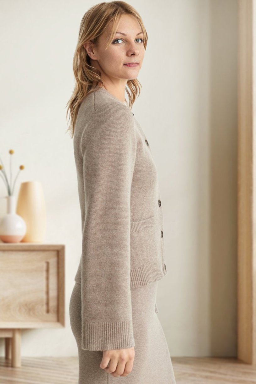 Inah  Cardigan | Women's Button-Front Ribbed Cardigan