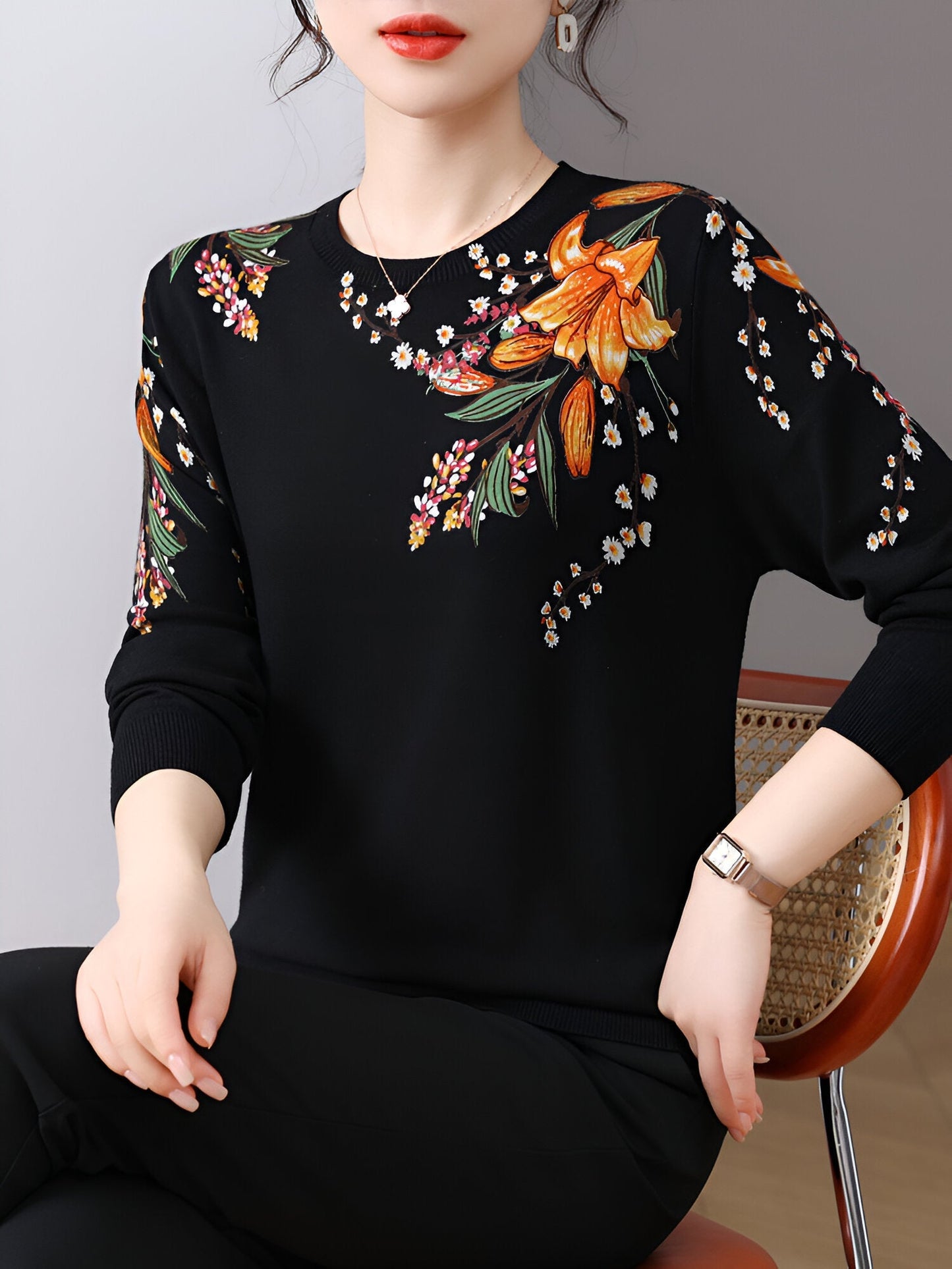 Kaylee Sweater | Stylish Printed Sweater for Women