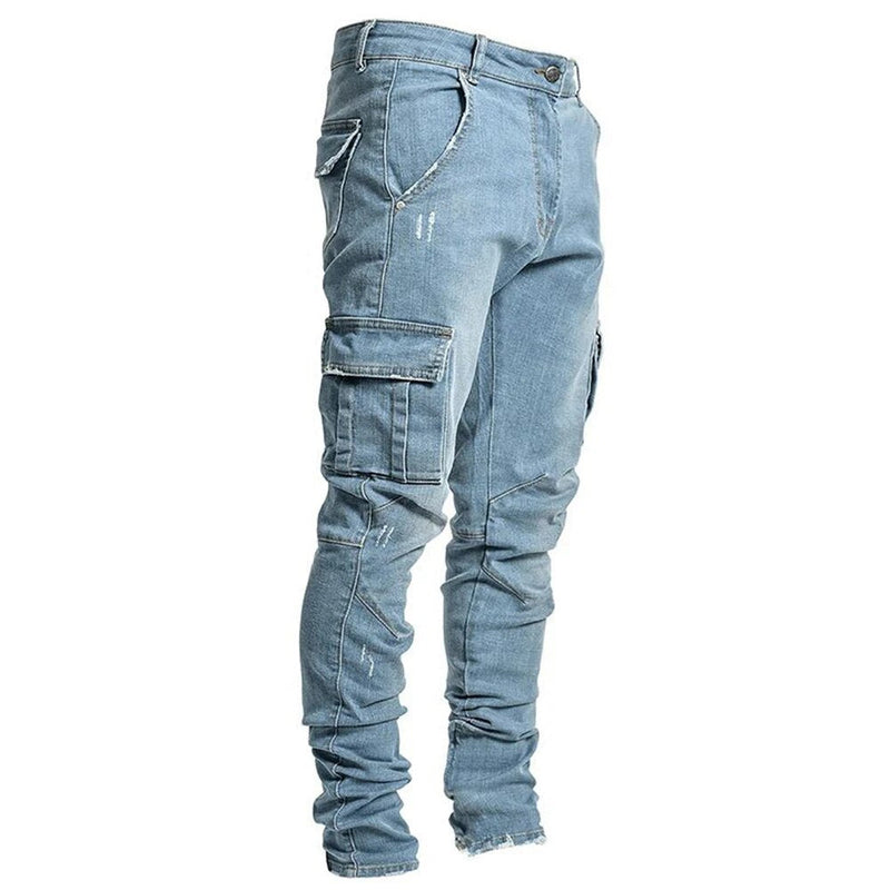 Varek Denim Cargo Trousers | Stylish Utility Jeans for Men