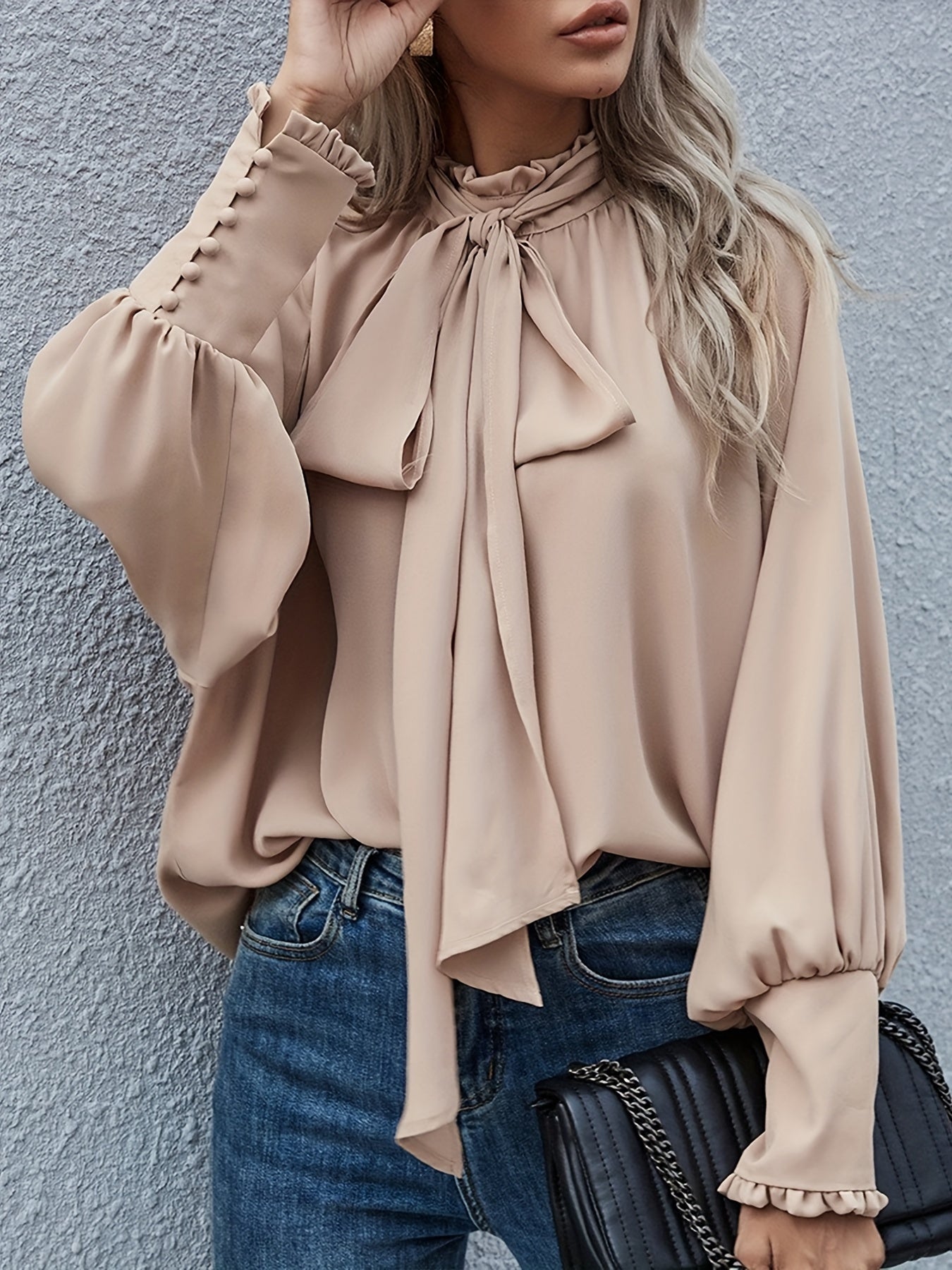 Jude Blouse | Elegant Ruffle Tie-Neck Blouse