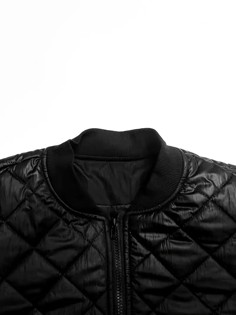 Kaia Jacket | Quilted Wing Pattern Bomber Jacket