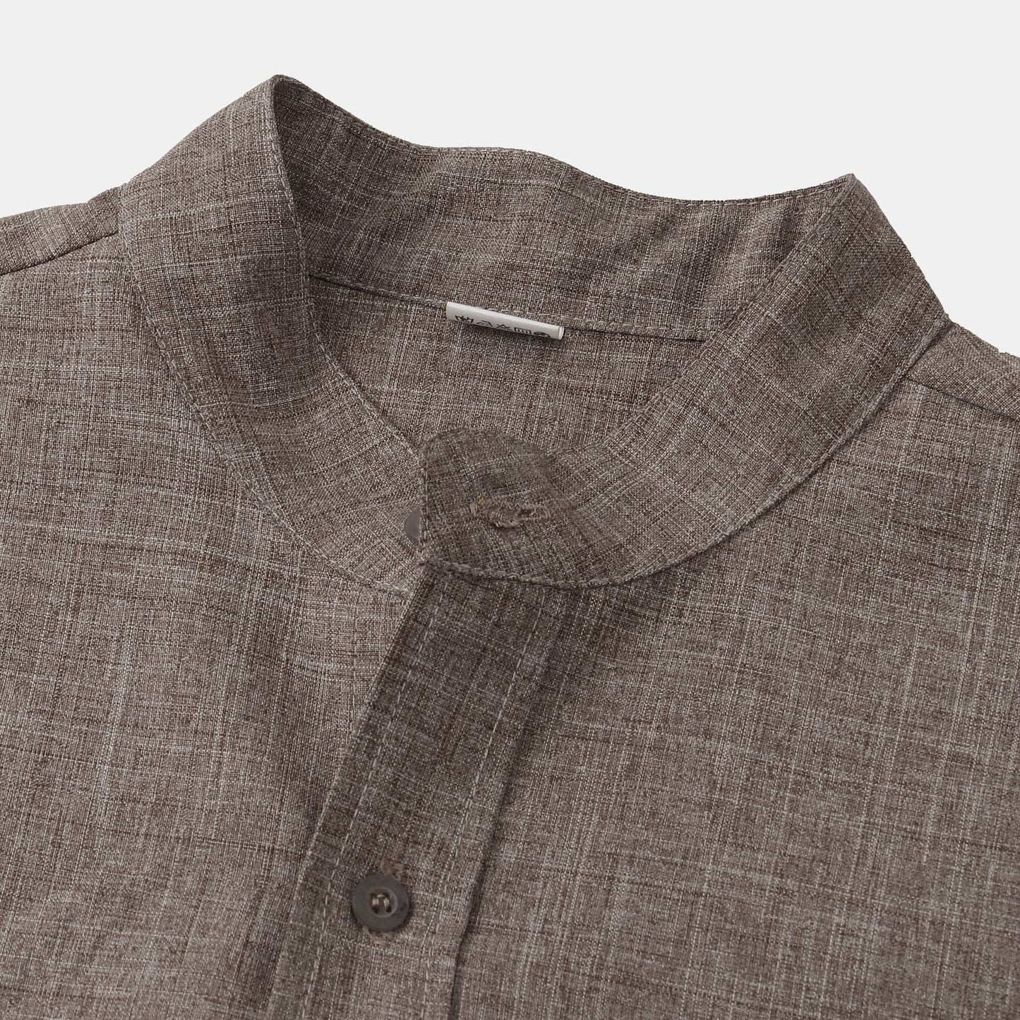 Flynn Shirt | Men’s Short-Sleeve Button-Down Shirt with Mandarin Collar and Chest Pocket