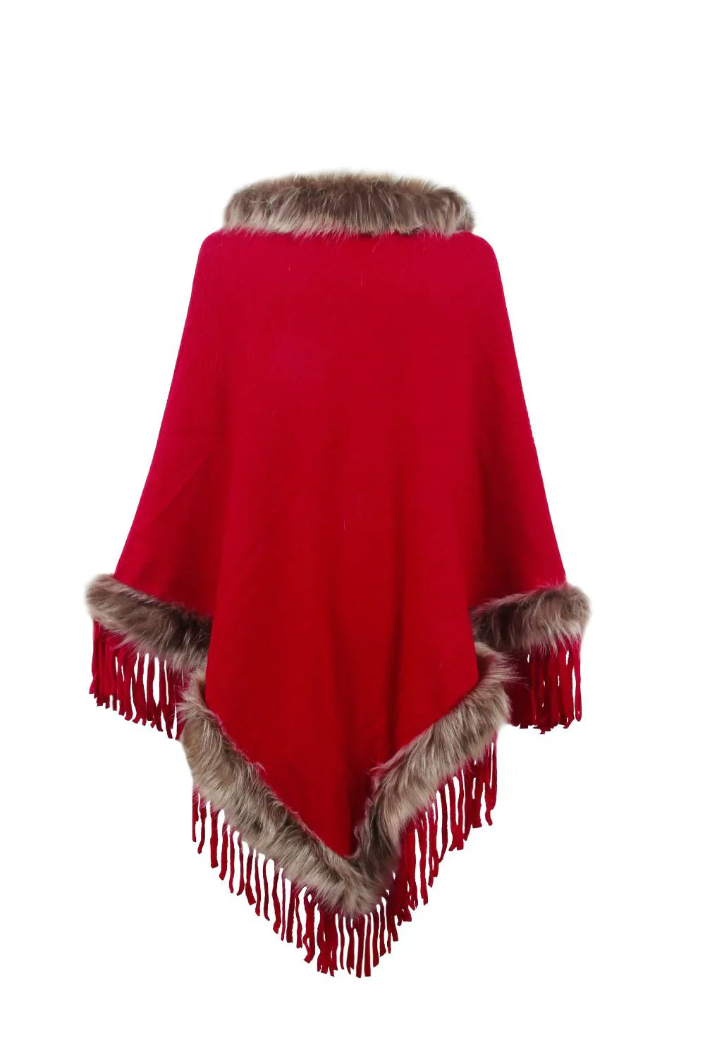 Iri Poncho | Women's Luxurious Winter Poncho with Fringe