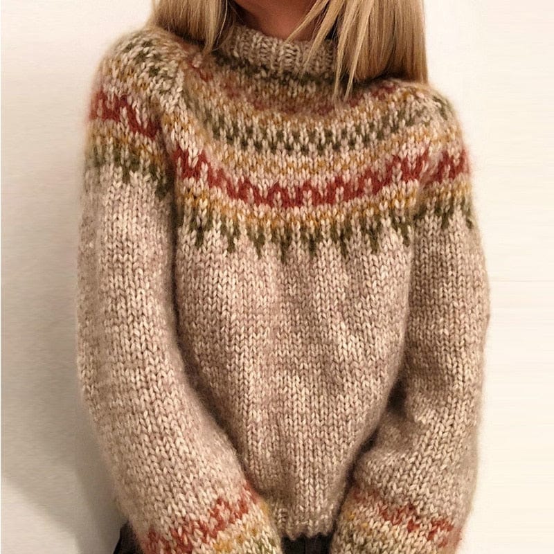 Kirsty Sweater | Chunky Fair Isle Knit Cozy Winter