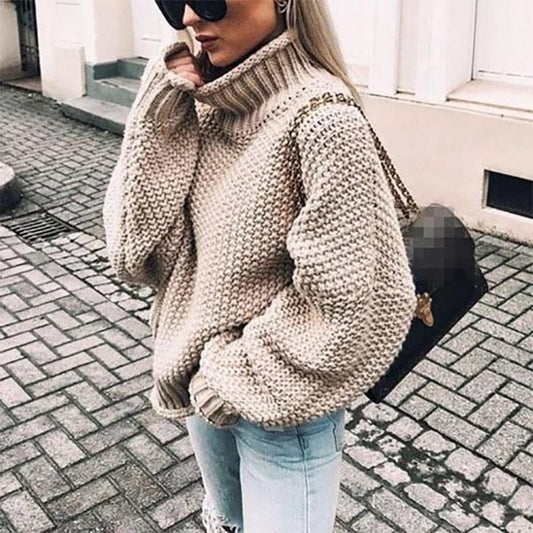 Kimberley Sweater | Chunky Knit Oversized Turtleneck