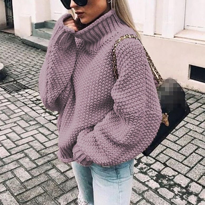 Kimberley Sweater | Chunky Knit Oversized Turtleneck