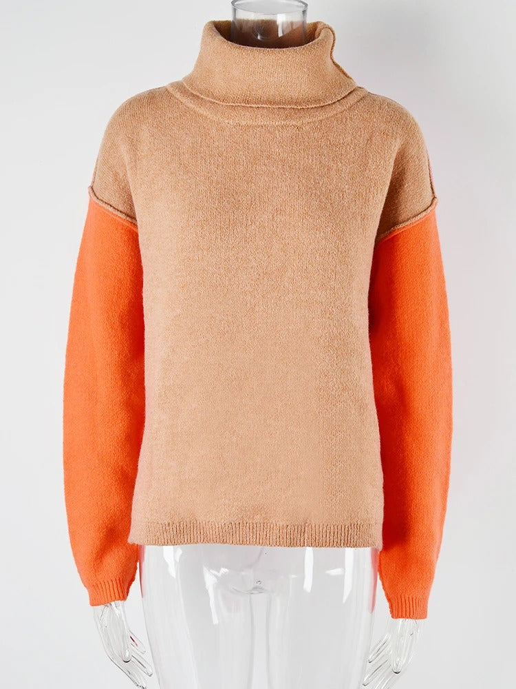 Frederica Turtleneck Sweater | Cozy Roll-Neck Knit Sweater