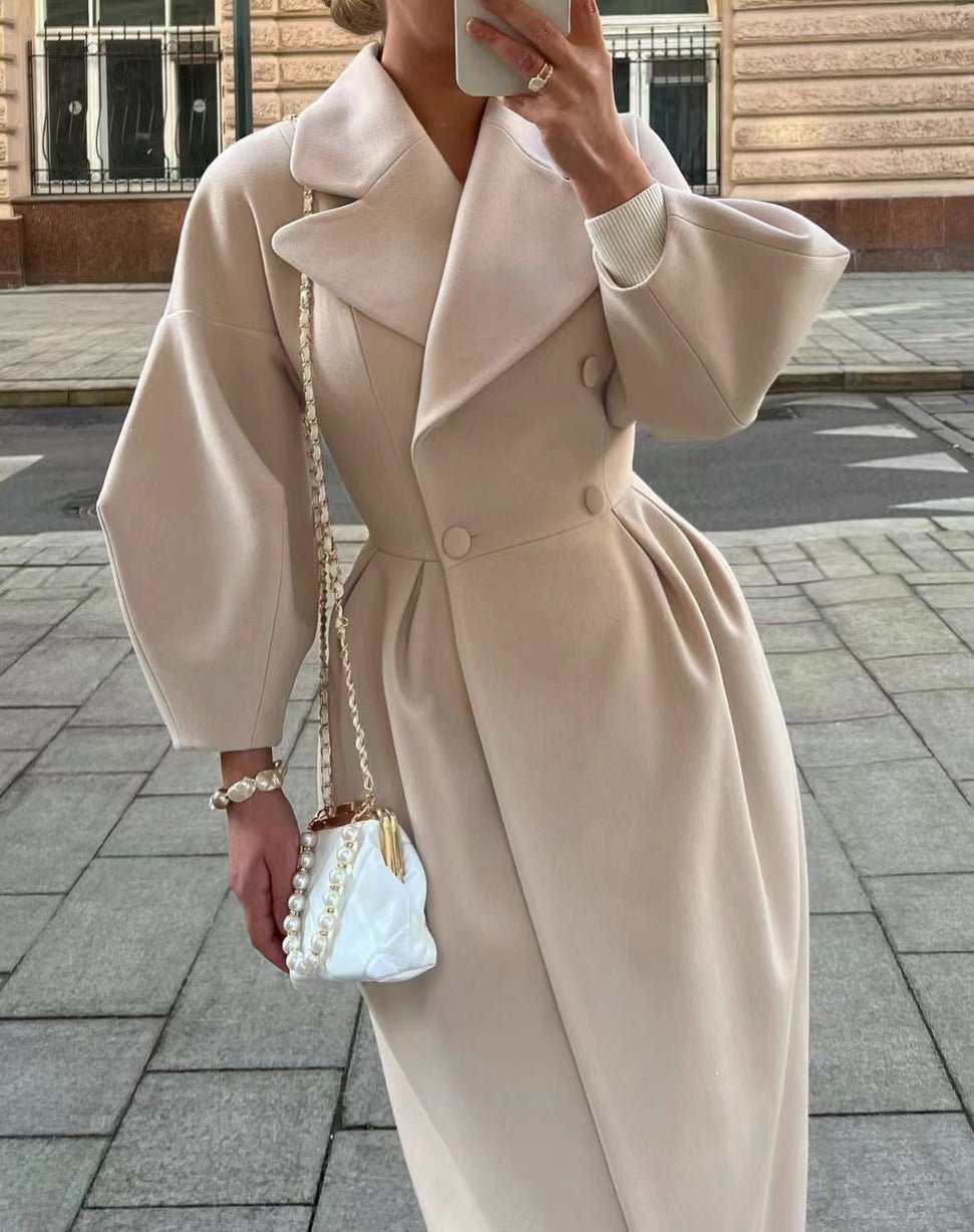 Kelsie Coat | Long Double-Breasted Elegant Layer