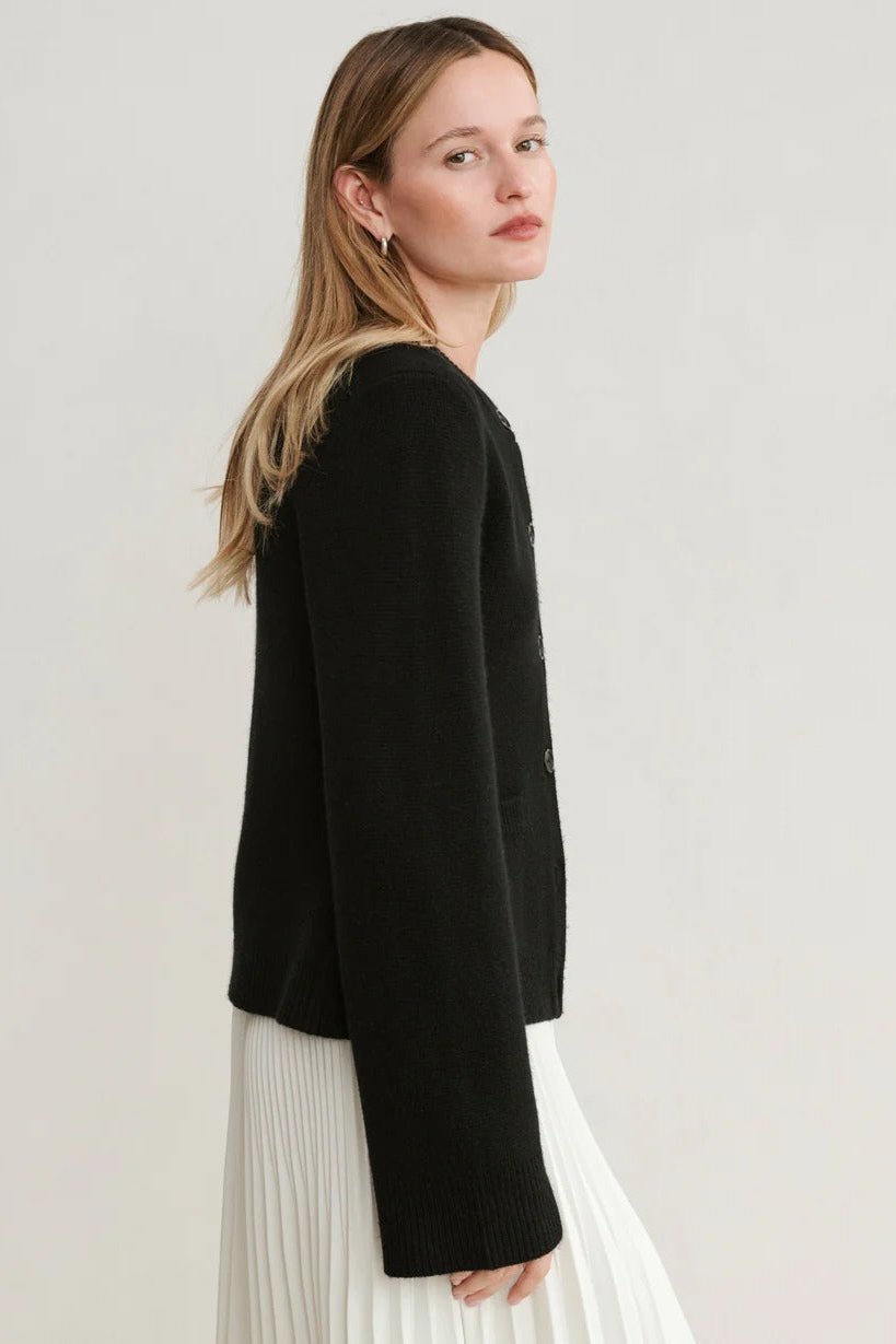 Inah  Cardigan | Women's Button-Front Ribbed Cardigan