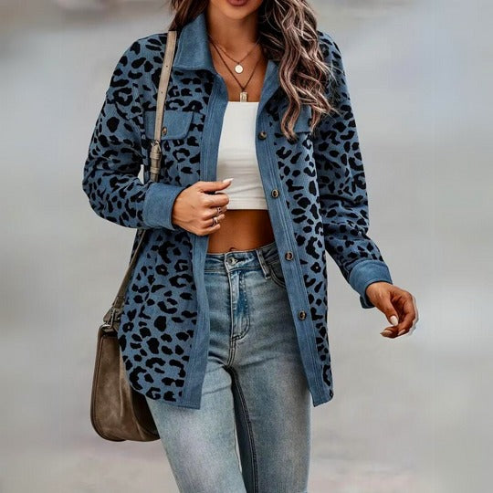 Jane Coat | Women's Elegant Leopard Print Jacket