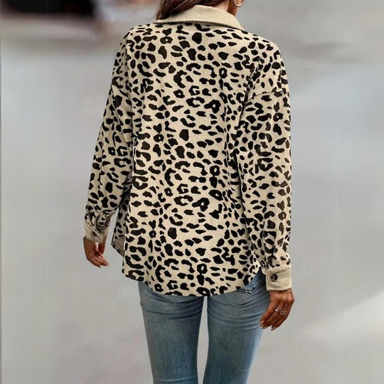 Jane Coat | Women's Elegant Leopard Print Jacket