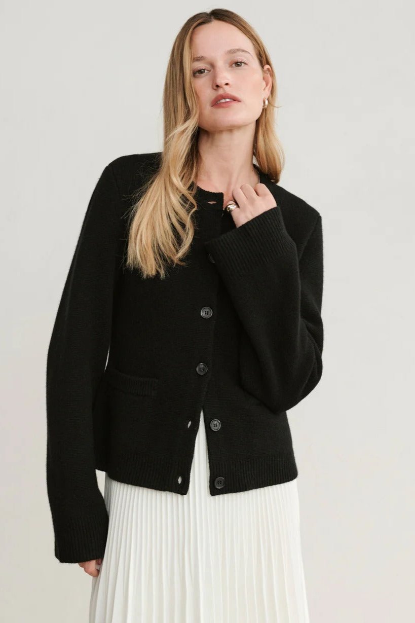 Inah  Cardigan | Women's Button-Front Ribbed Cardigan