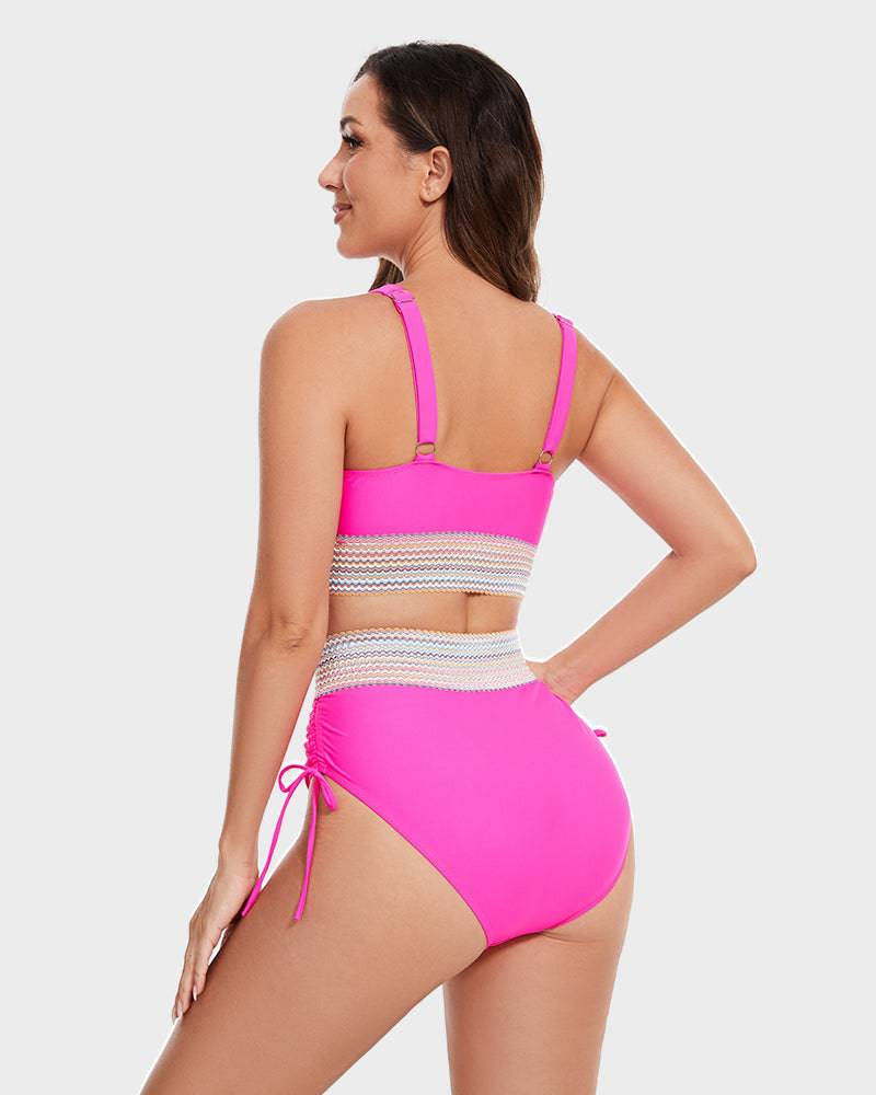 Bianca Bikini Set | Woven Waistband Two-Piece Swimsuit for Women