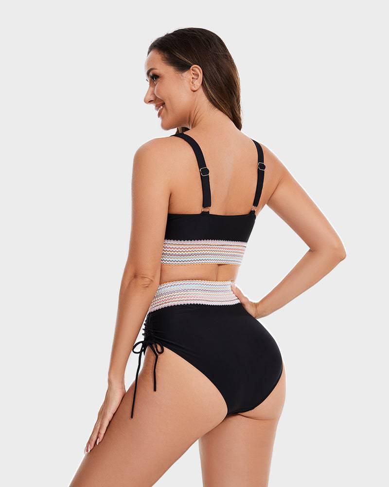 Bianca Bikini Set | Woven Waistband Two-Piece Swimsuit for Women