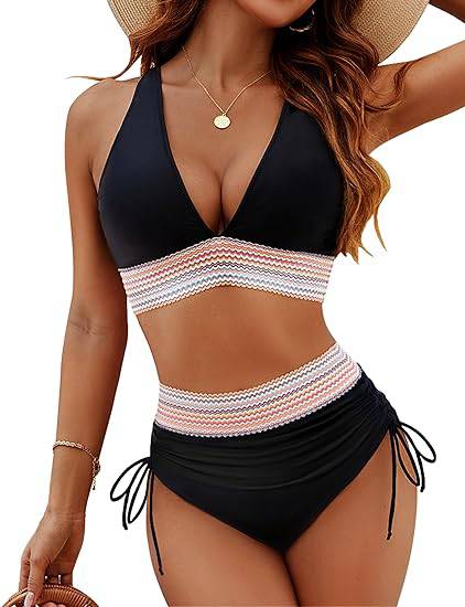 Bianca Bikini Set | Woven Waistband Two-Piece Swimsuit for Women