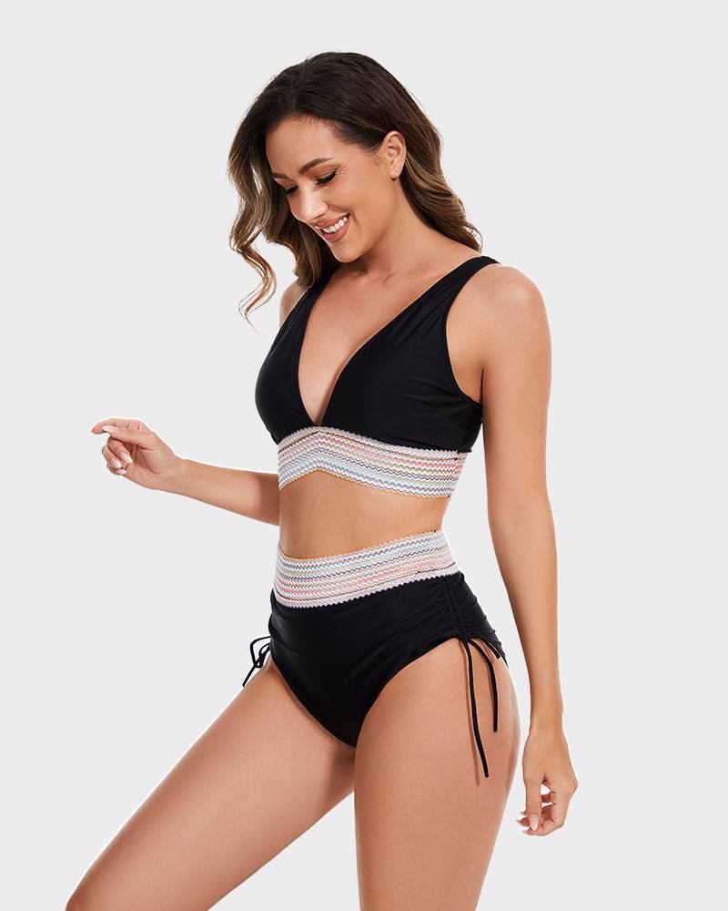 Bianca Bikini Set | Woven Waistband Two-Piece Swimsuit for Women