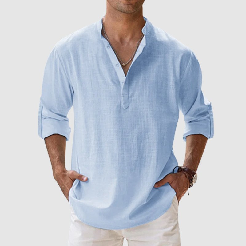 Valens Shirt | Long-Sleeve Cotton-Linen Casual Shirt for Men