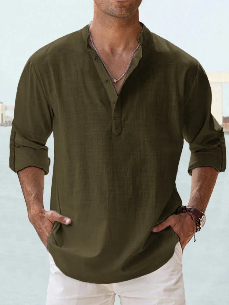 Valens Shirt | Long-Sleeve Cotton-Linen Casual Shirt for Men