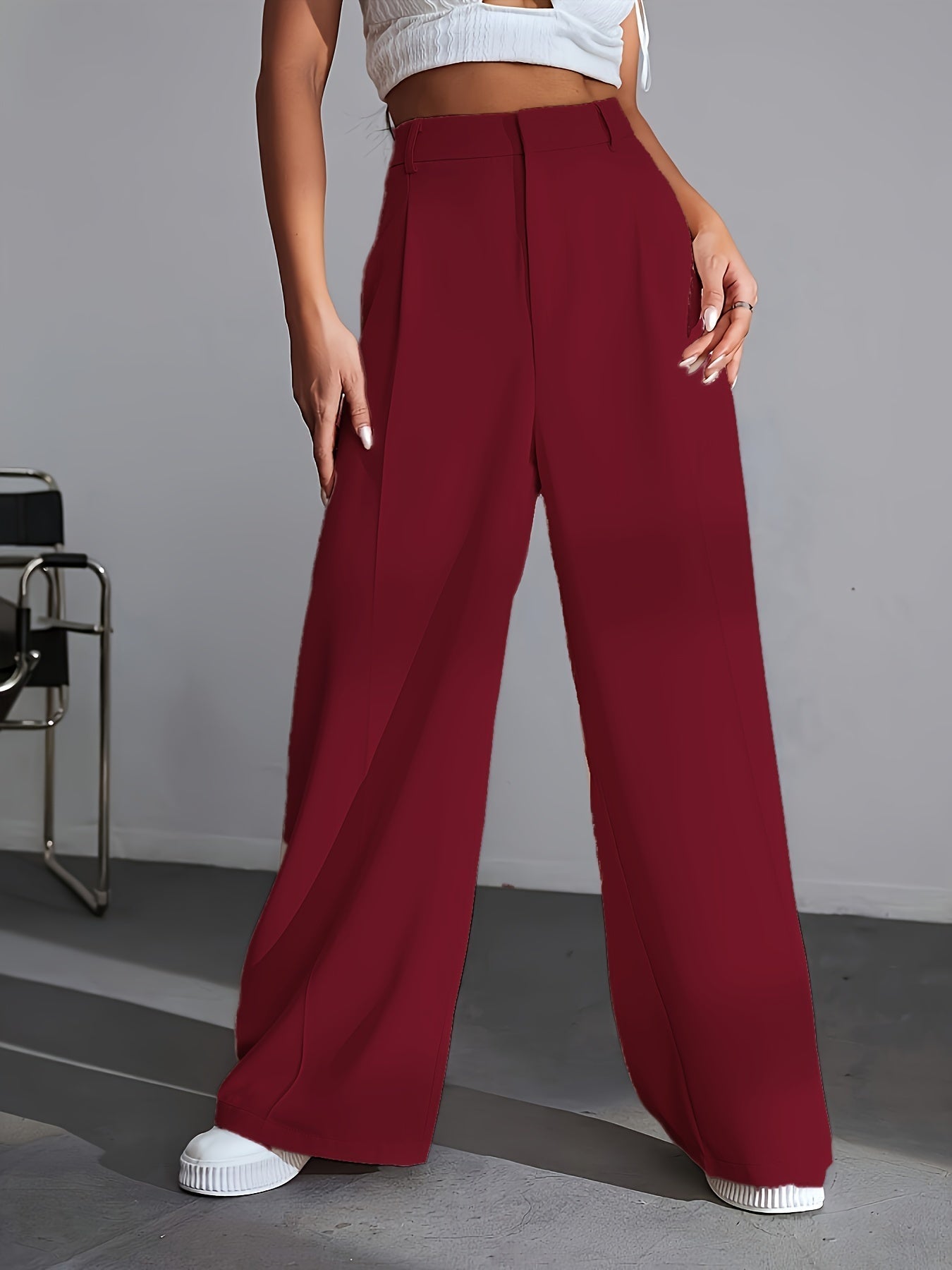 Indran Pants | Wide-Leg High-Waisted Trousers