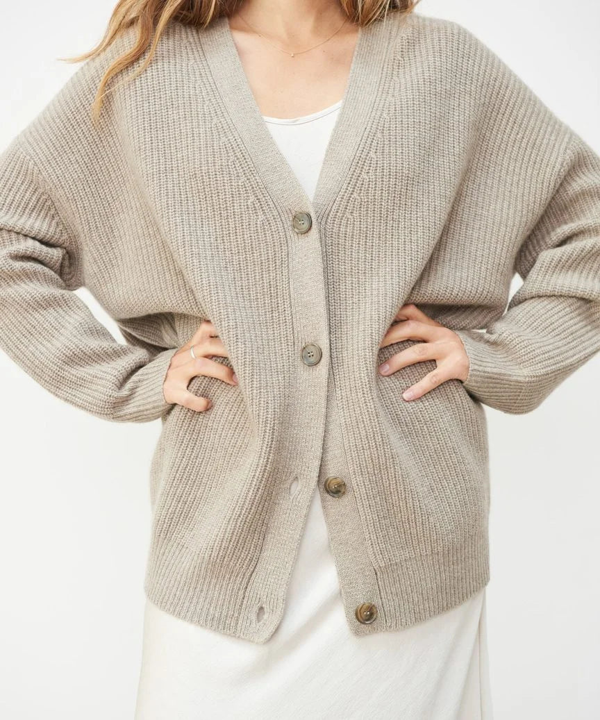 Fawne Cardigan | Cozy Cashmere Button-Up Cardigan