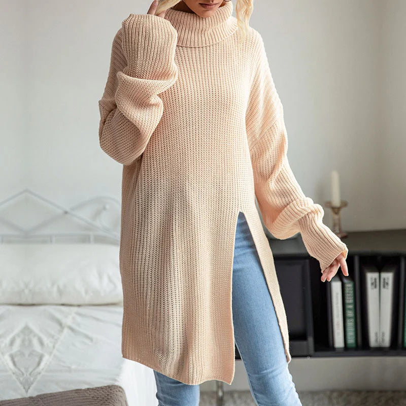 Irina Soft Knit Sweater | Long Sleeves with Side Slits