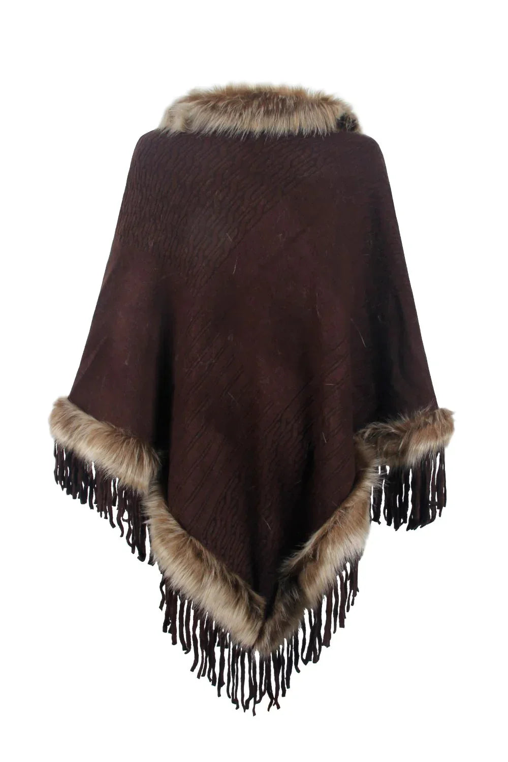 Iri Poncho | Women's Luxurious Winter Poncho with Fringe