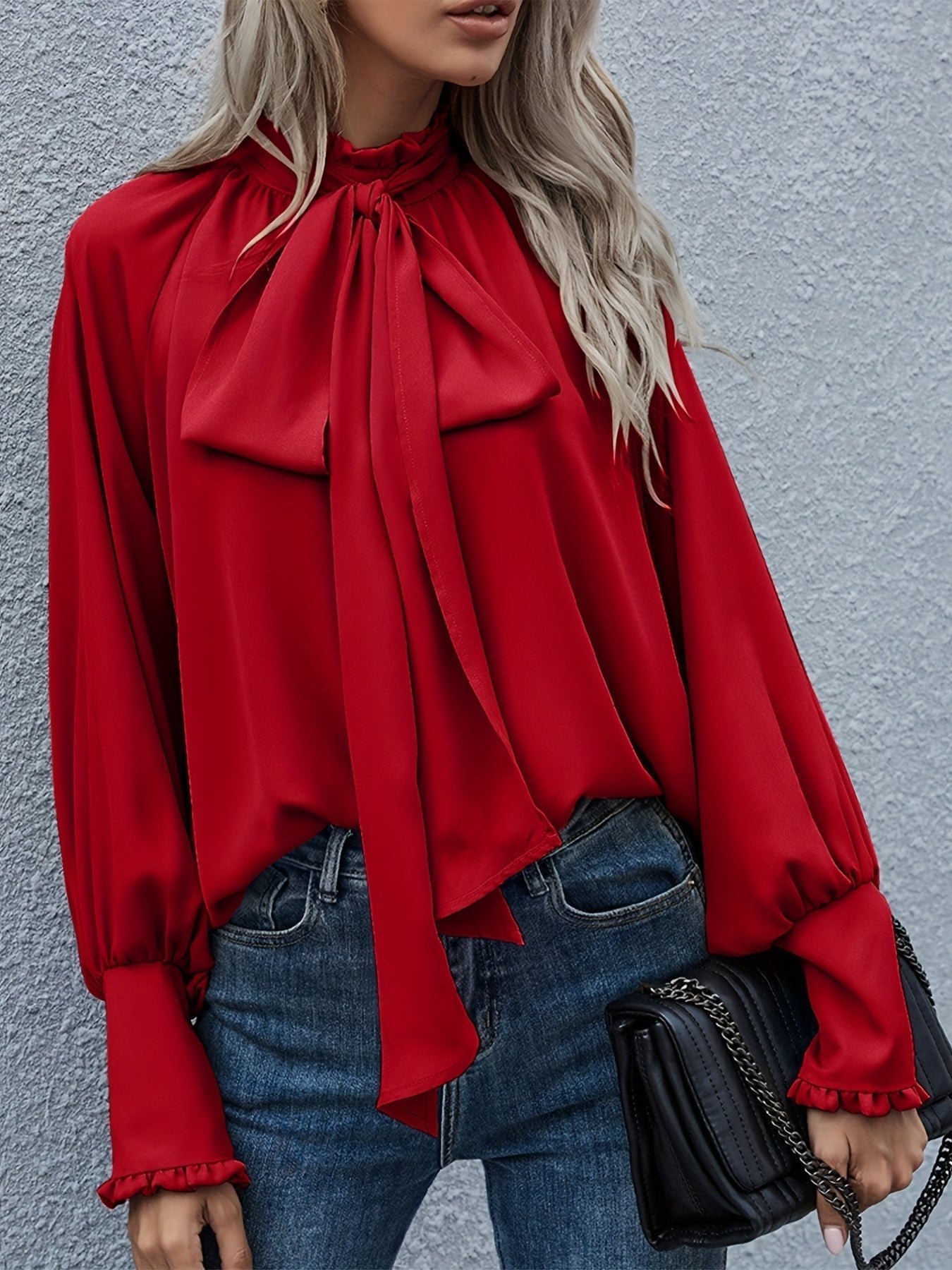 Jude Blouse | Elegant Ruffle Tie-Neck Blouse