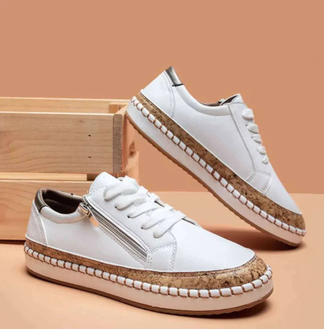 Adalyn Lace-Up Shoes | Women’s Lightweight Floral Embroidered Lace-Up Shoes with Breathable Design