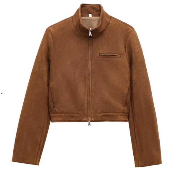 Rashida Jacket | Women's Autumn Suede Cropped Jacket