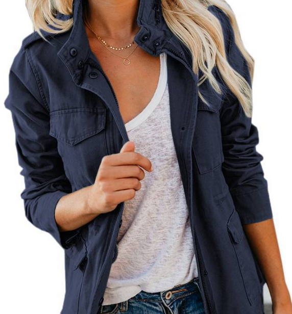 Reema Jacket | Women’s Autumn Slim Fit Multi-Pocket Zipper Jacket