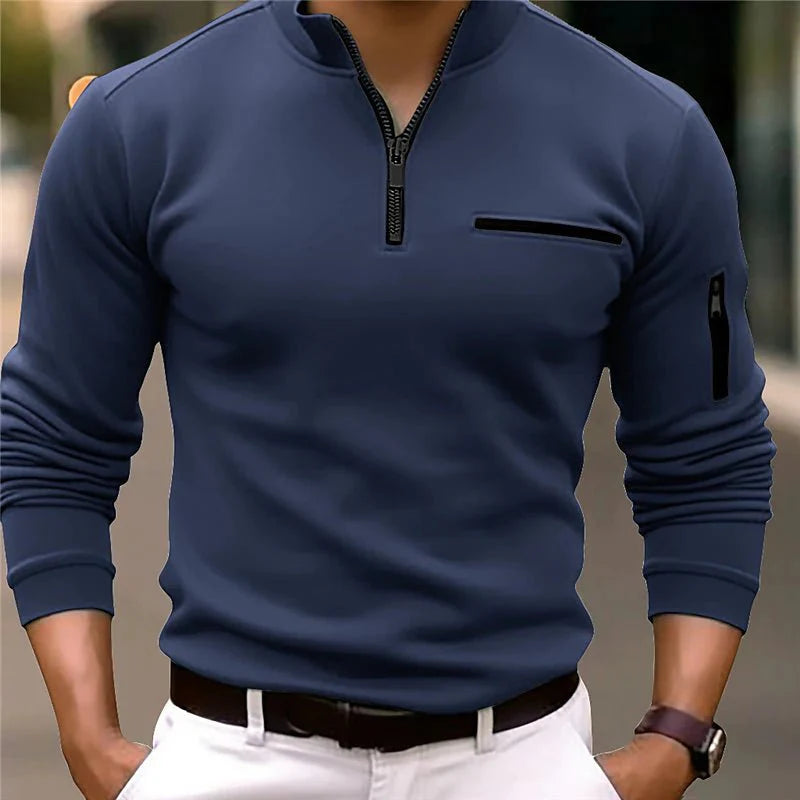 Hazel Polo Shirt | Men's Zip-Up Casual Polo