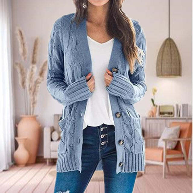 Heidi Cardigan | Cozy Cable Knit Button Cardigan